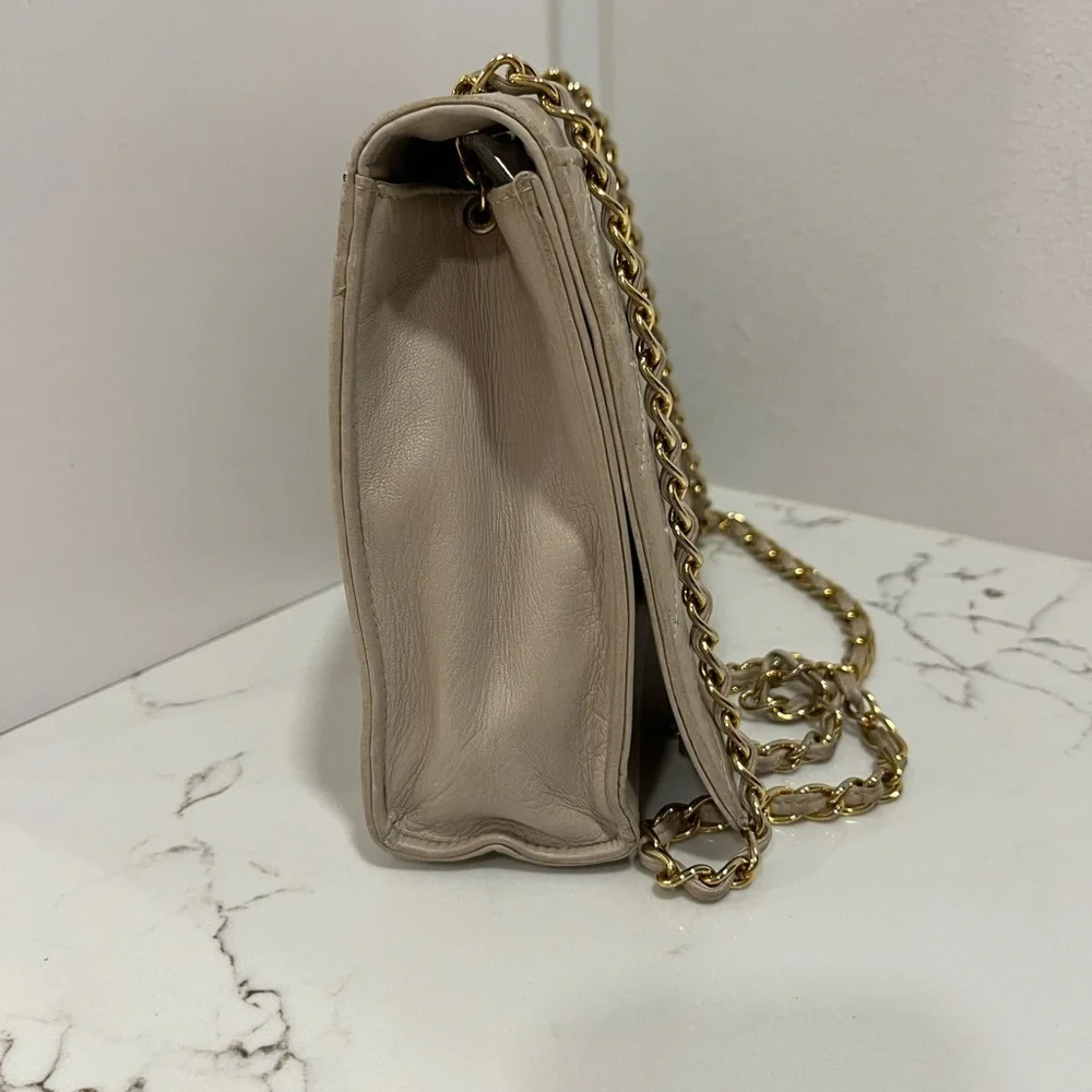 Chanel Lambskin Cream Shoulder Bag